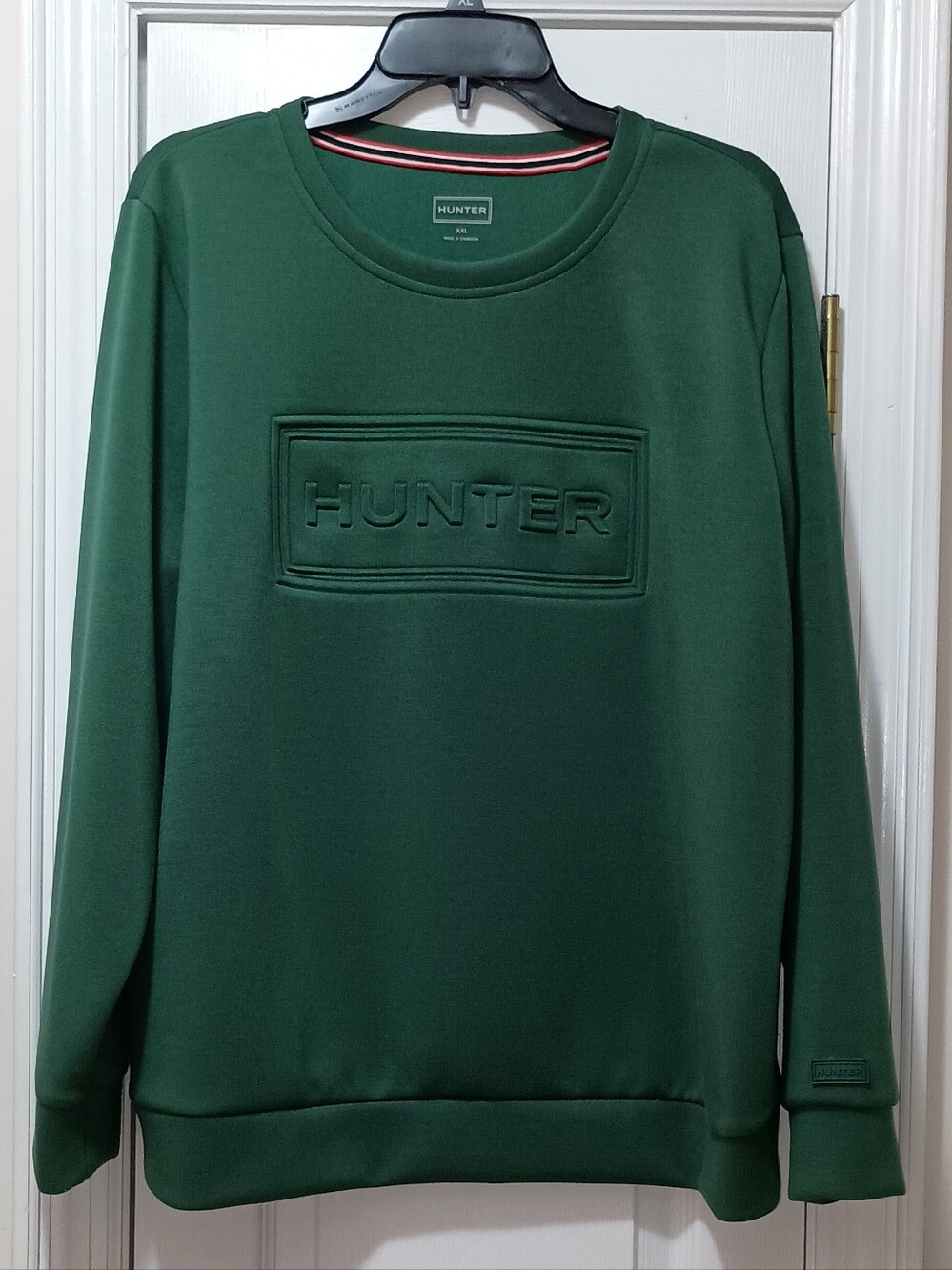 Hunter Forest Green Embossed Logo Sweatshirt XXL